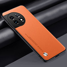 Funda Lujo Cuero Carcasa S02 para OnePlus Ace 2 5G Naranja