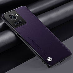 Funda Lujo Cuero Carcasa S02 para OnePlus Ace 5G Morado