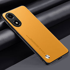 Funda Lujo Cuero Carcasa S02 para Oppo A2x 5G Amarillo