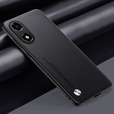 Funda Lujo Cuero Carcasa S02 para Oppo A2x 5G Negro