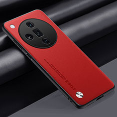 Funda Lujo Cuero Carcasa S02 para Oppo Find X7 Ultra 5G Rojo