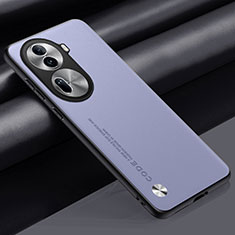 Funda Lujo Cuero Carcasa S02 para Oppo Reno11 Pro 5G Purpura Claro