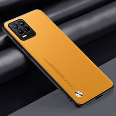 Funda Lujo Cuero Carcasa S02 para Realme 8 4G Amarillo