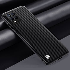 Funda Lujo Cuero Carcasa S02 para Realme 8 Pro Gris Oscuro