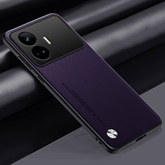 Funda Lujo Cuero Carcasa S02 para Realme GT Neo5 SE 5G Morado