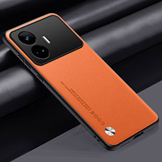 Funda Lujo Cuero Carcasa S02 para Realme GT Neo5 SE 5G Naranja