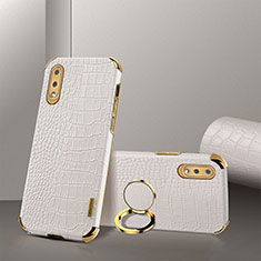 Funda Lujo Cuero Carcasa S02 para Samsung Galaxy A02 Blanco