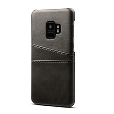 Funda Lujo Cuero Carcasa S02 para Samsung Galaxy S9 Negro