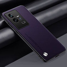 Funda Lujo Cuero Carcasa S02 para Vivo iQOO 11 5G Morado