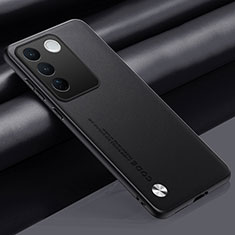 Funda Lujo Cuero Carcasa S02 para Vivo V27e 5G Negro