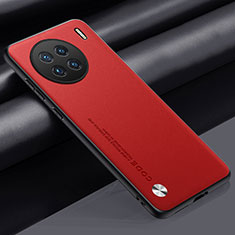 Funda Lujo Cuero Carcasa S02 para Vivo X90 5G Rojo