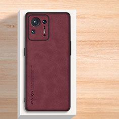 Funda Lujo Cuero Carcasa S02 para Xiaomi Mi Mix 4 5G Rojo