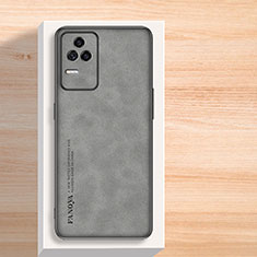 Funda Lujo Cuero Carcasa S02 para Xiaomi Poco F4 5G Gris