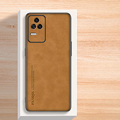 Funda Lujo Cuero Carcasa S02 para Xiaomi Poco F4 5G Marron