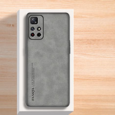 Funda Lujo Cuero Carcasa S02 para Xiaomi Poco M4 Pro 5G Gris