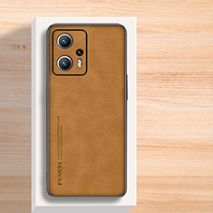 Funda Lujo Cuero Carcasa S02 para Xiaomi Poco X4 GT 5G Marron