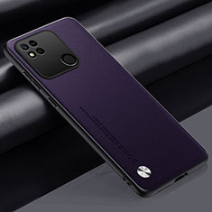 Funda Lujo Cuero Carcasa S02 para Xiaomi Redmi 9 India Morado