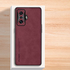 Funda Lujo Cuero Carcasa S02 para Xiaomi Redmi K50 Gaming 5G Rojo