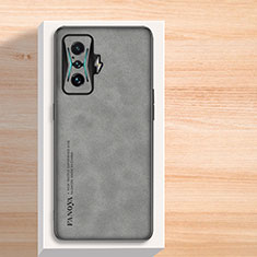 Funda Lujo Cuero Carcasa S02 para Xiaomi Redmi K50 Gaming AMG F1 5G Gris