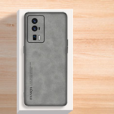 Funda Lujo Cuero Carcasa S02 para Xiaomi Redmi K60 5G Gris