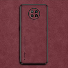 Funda Lujo Cuero Carcasa S02 para Xiaomi Redmi Note 9T 5G Rojo