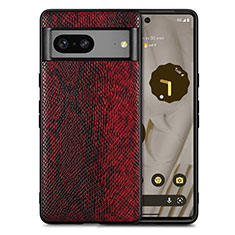 Funda Lujo Cuero Carcasa S02D para Google Pixel 7 5G Rojo