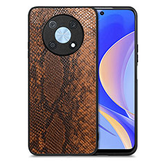 Funda Lujo Cuero Carcasa S02D para Huawei Enjoy 50 Pro Marron