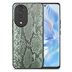 Funda Lujo Cuero Carcasa S02D para Huawei Honor 80 5G Verde