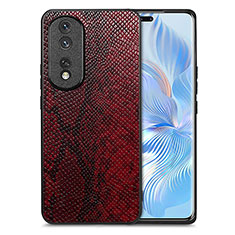 Funda Lujo Cuero Carcasa S02D para Huawei Honor 80 Pro Flat 5G Rojo