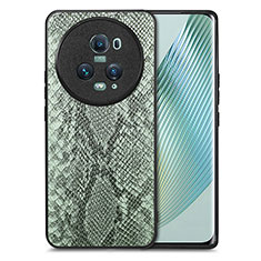 Funda Lujo Cuero Carcasa S02D para Huawei Honor Magic5 Pro 5G Verde