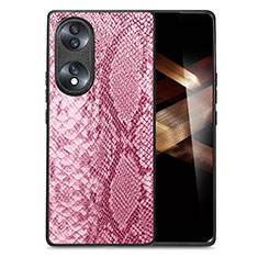 Funda Lujo Cuero Carcasa S02D para Huawei Honor X7b Rosa