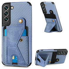 Funda Lujo Cuero Carcasa S02D para Samsung Galaxy S21 Plus 5G Azul