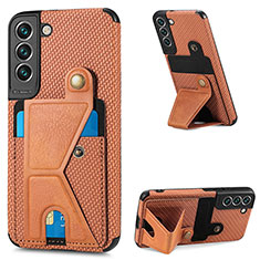 Funda Lujo Cuero Carcasa S02D para Samsung Galaxy S21 Plus 5G Marron