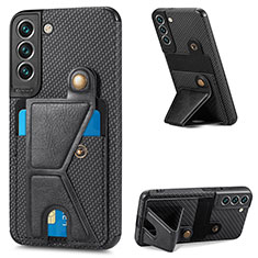 Funda Lujo Cuero Carcasa S02D para Samsung Galaxy S22 Plus 5G Negro