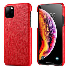 Funda Lujo Cuero Carcasa S03 para Apple iPhone 11 Pro Max Rojo
