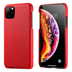 Funda Lujo Cuero Carcasa S03 para Apple iPhone 11 Pro Rojo