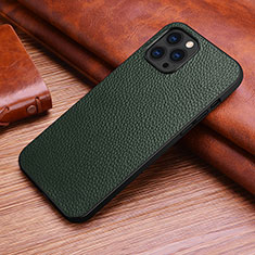 Funda Lujo Cuero Carcasa S03 para Apple iPhone 14 Pro Verde