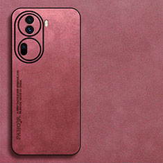 Funda Lujo Cuero Carcasa S03 para Oppo Reno11 Pro 5G Rojo