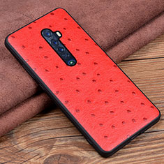 Funda Lujo Cuero Carcasa S03 para Oppo Reno2 Rojo