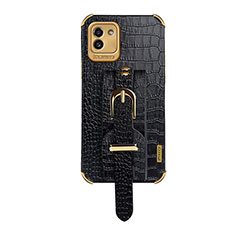 Funda Lujo Cuero Carcasa S03 para Samsung Galaxy A03 Negro