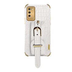 Funda Lujo Cuero Carcasa S03 para Samsung Galaxy F02S SM-E025F Blanco