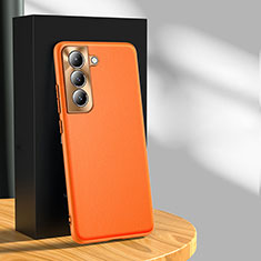 Funda Lujo Cuero Carcasa S03 para Samsung Galaxy S25 Plus 5G Naranja