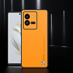 Funda Lujo Cuero Carcasa S03 para Vivo iQOO 10 Pro 5G Naranja