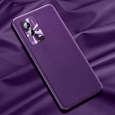 Funda Lujo Cuero Carcasa S03 para Vivo iQOO 8 5G Morado