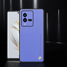 Funda Lujo Cuero Carcasa S03 para Vivo iQOO 9T 5G Purpura Claro