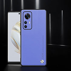 Funda Lujo Cuero Carcasa S03 para Xiaomi Mi 12T Pro 5G Purpura Claro