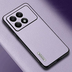 Funda Lujo Cuero Carcasa S03 para Xiaomi Redmi K70 5G Purpura Claro