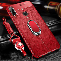 Funda Lujo Cuero Carcasa S04 para Huawei Enjoy 10 Plus Rojo