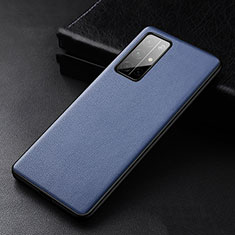 Funda Lujo Cuero Carcasa S04 para Huawei Honor 30S Azul