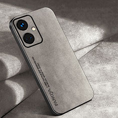 Funda Lujo Cuero Carcasa S04 para Oppo K11 5G Gris